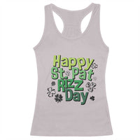Funny Skibidi St Patrick's Day Racerback Tank Top Happy St Pat Rizz Day Shamrock