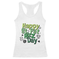 Funny Skibidi St Patrick's Day Racerback Tank Top Happy St Pat Rizz Day Shamrock