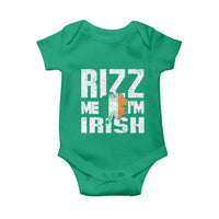 Funny Rizz Me I'm Irish Baby Onesie St Patrick's Day Vintage Ireland Flag