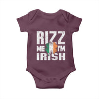 Funny Rizz Me I'm Irish Baby Onesie St Patrick's Day Vintage Ireland Flag