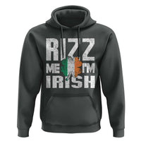 Funny Rizz Me I'm Irish Hoodie St Patrick's Day Vintage Ireland Flag