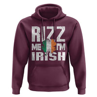 Funny Rizz Me I'm Irish Hoodie St Patrick's Day Vintage Ireland Flag