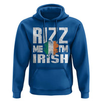 Funny Rizz Me I'm Irish Hoodie St Patrick's Day Vintage Ireland Flag