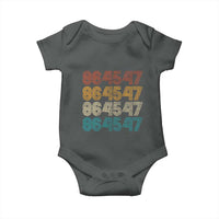 Funny Vintage 80s Style 86 45 47 Retro Stripes Baby Onesie
