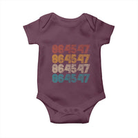 Funny Vintage 80s Style 86 45 47 Retro Stripes Baby Onesie