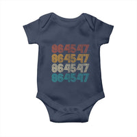 Funny Vintage 80s Style 86 45 47 Retro Stripes Baby Onesie