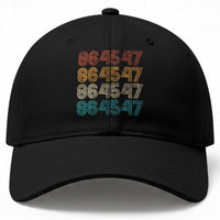 Funny Vintage 80s Style 86 45 47 Retro Stripes Baseball Cap