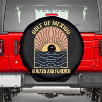 Gulf Of Mexico Always And Forever Spare Tire Cover Retro Beach Sunset