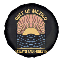 Gulf Of Mexico Always And Forever Spare Tire Cover Retro Beach Sunset