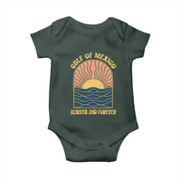 Gulf Of Mexico Always And Forever Baby Onesie Retro Beach Sunset