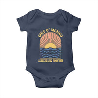 Gulf Of Mexico Always And Forever Baby Onesie Retro Beach Sunset