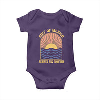Gulf Of Mexico Always And Forever Baby Onesie Retro Beach Sunset