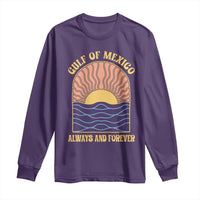 Gulf Of Mexico Always And Forever Long Sleeve Shirt Retro Beach Sunset