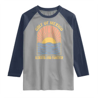 Gulf Of Mexico Always And Forever Raglan Shirt Retro Beach Sunset