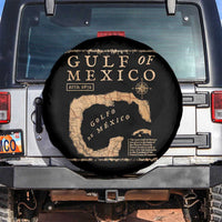 Gulf Of Mexico ESTD 1672 Spare Tire Cover Vintage Map