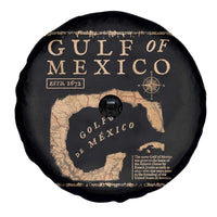 Gulf Of Mexico ESTD 1672 Spare Tire Cover Vintage Map