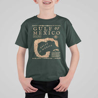 Gulf Of Mexico ESTD 1672 T Shirt For Kid Vintage Map