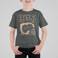 Gulf Of Mexico ESTD 1672 T Shirt For Kid Vintage Map
