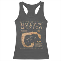 Gulf Of Mexico ESTD 1672 Racerback Tank Top Vintage Map