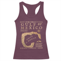 Gulf Of Mexico ESTD 1672 Racerback Tank Top Vintage Map