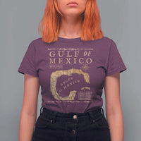 Gulf Of Mexico ESTD 1672 T Shirt For Women Vintage Map