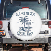 Funny Gulf Of Mexico Social Club Stay Salty Always And Forever Spare Tire Cover Coconut Tree Cocktail
