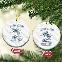 Funny Gulf Of Mexico Social Club Stay Salty Always And Forever Ceramic Ornament Coconut Tree Cocktail - Wonder Print Shop
