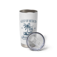 Funny Gulf Of Mexico Social Club Stay Salty Always And Forever Tumbler Cup Coconut Tree Cocktail