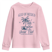 Funny Gulf Of Mexico Social Club Stay Salty Always And Forever Youth Sweatshirt Coconut Tree Cocktail