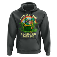 Funny St Patrick's Day Cannabis Weed Hoodie I Always Carry A Little Pot Leprechaun