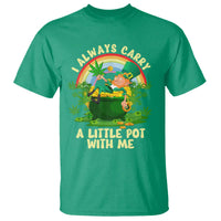 Funny St Patrick's Day Cannabis Weed T Shirt I Always Carry A Little Pot Leprechaun