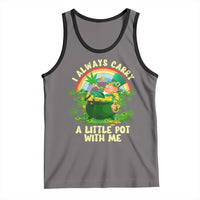 Funny St Patrick's Day Cannabis Weed Tank Top I Always Carry A Little Pot Leprechaun