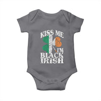 Funny Kiss Me I'm Black Irish Baby Onesie St Patrick's Day Vintage Shamrock