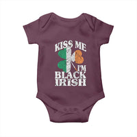 Funny Kiss Me I'm Black Irish Baby Onesie St Patrick's Day Vintage Shamrock