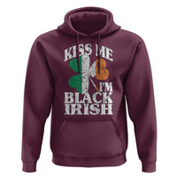 Funny Kiss Me I'm Black Irish Hoodie St Patrick's Day Vintage Shamrock
