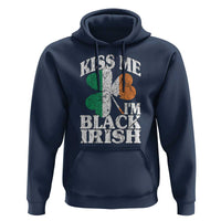 Funny Kiss Me I'm Black Irish Hoodie St Patrick's Day Vintage Shamrock