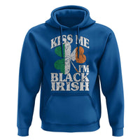 Funny Kiss Me I'm Black Irish Hoodie St Patrick's Day Vintage Shamrock