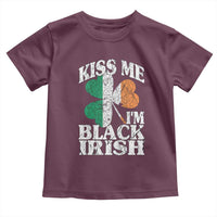 Funny Kiss Me I'm Black Irish Toddler T Shirt St Patrick's Day Vintage Shamrock