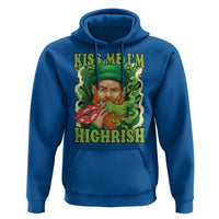 Funny St Patrick's Day Cannabis Weed Hoodie Kiss Me I'm Highrish Leprechaun
