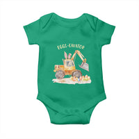 Funny Easter Day Excavator Baby Onesie Eggs-Cavator Bunny Construction Trucks