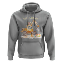 Funny Easter Day Excavator Hoodie Eggs-Cavator Bunny Construction Trucks