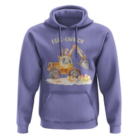 Funny Easter Day Excavator Hoodie Eggs-Cavator Bunny Construction Trucks