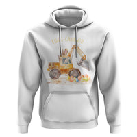 Funny Easter Day Excavator Hoodie Eggs-Cavator Bunny Construction Trucks