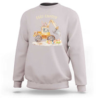 Funny Easter Day Excavator Sweatshirt Eggs-Cavator Bunny Construction Trucks