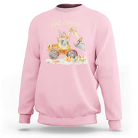 Funny Easter Day Excavator Sweatshirt Eggs-Cavator Bunny Construction Trucks