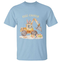 Funny Easter Day Excavator T Shirt Eggs-Cavator Bunny Construction Trucks