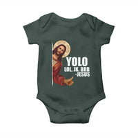 Funny Resurrection Christians Easter Day Baby Onesie YOLO LOL JK BRB Jesus