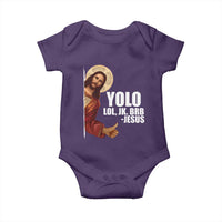 Funny Resurrection Christians Easter Day Baby Onesie YOLO LOL JK BRB Jesus