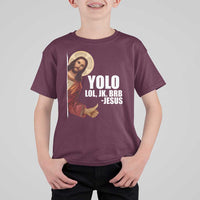 Funny Resurrection Christians Easter Day T Shirt For Kid YOLO LOL JK BRB Jesus