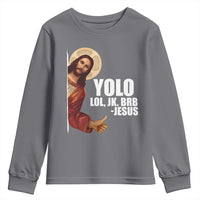 Funny Resurrection Christians Easter Day Youth Sweatshirt YOLO LOL JK BRB Jesus